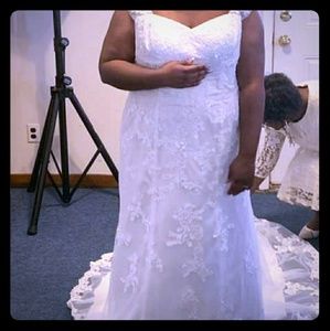 Beautiful Wedding Dress Veil and Shoes